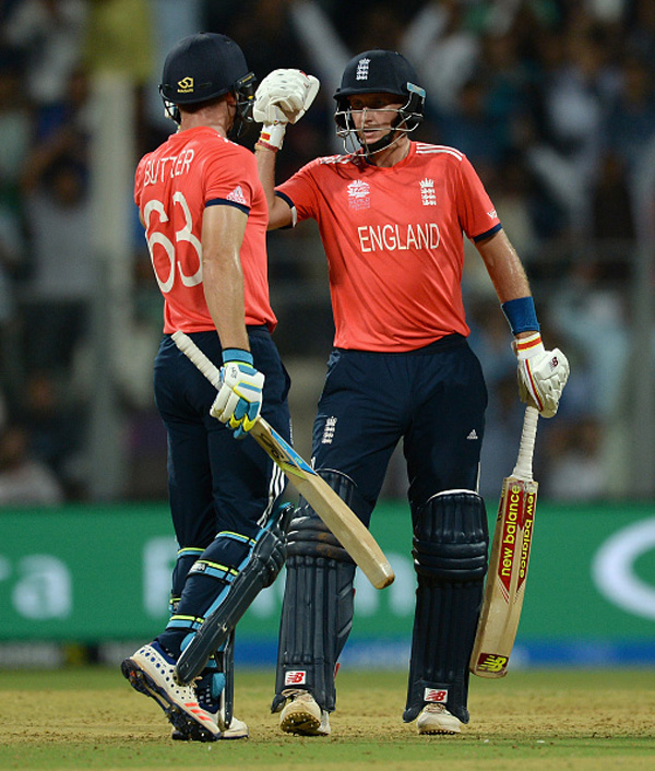 Jos Buttler and Joe Root_Gareth Copley/Getty Images