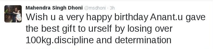 MS DHoni tweet on ambani.jpg
