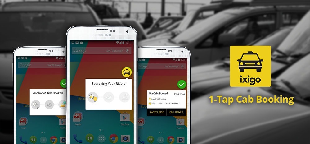 ixigo cabs 1-tap