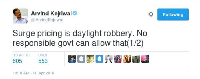 tweet kejri