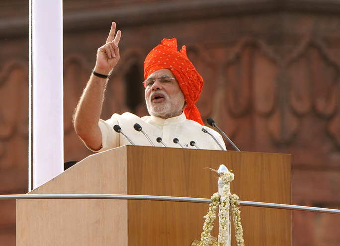Narendra Modi at Red Fort Delhi