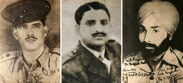 (From left to right): Colonel Prem Kumar Sahgal, Major General Shah Nawaz Khan and Colonel Gurbaksh