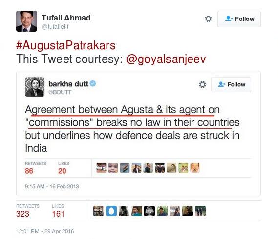 Tufail Ahmad Tweet on Barakha Dutt