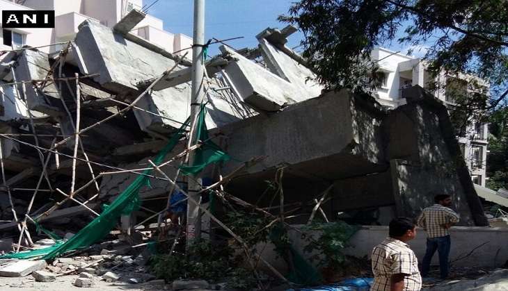 Construction building in Bangalore collapses , 8 people feared dead
