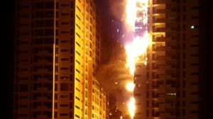 Video: Massive fire engulfs residential building in Ajman, UAE 