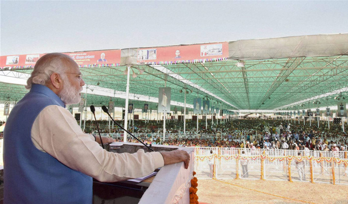 On Ambedkar Jayanti, Modi ensures Jai Bheem is followed by Bharat Mata ki Jai 