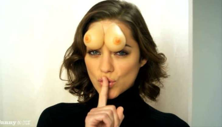 Funny or Die & Marion Cotillard find the perfect way to get men to (almost) focus on your eyes 