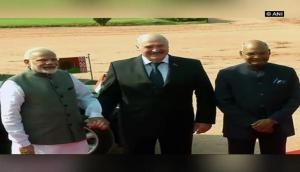 Belarus President accorded ceremonial welcome at Rashtrapati Bhawan