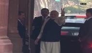 Assembly Elections Result 2017: PM Modi flashes victory sign as BJP takes unassailable lead in Gujarat, Himachal Pradesh