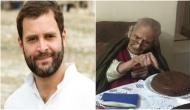 Rahul Gandhi's sweet gesture for a 107-year-old woman wins the Internet