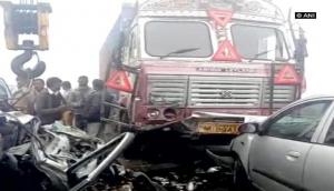 Six killed in car-truck collision at Lucknow-Agra expressway