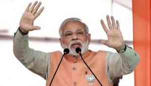PM Narendra Modi flagged-off India's first electric high speed train 'Humsafar Express' at Champaran event