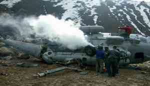 Uttarakhand: IAF Helicopter collides and catches fire during landing near Kedarnath temple; four people injured
