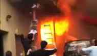Watch Video: Young girls jumping down a dance studio in New Jersey as fire tear through 