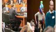 Mark Zuckerberg trolled on Twitter for sitting on a booster seat, many convinced that he is a robot