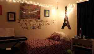 Decorate distressed things in your room with fairy lights