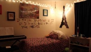 Decorate distressed things in your room with fairy lights