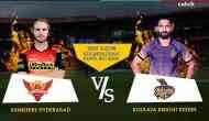 IPL 2018, SRH vs KKR: Kane Williamson wins the toss and elects to field; here are the final playing eleven