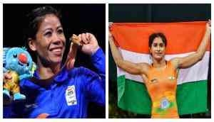 CWG 2018: Wishes are pouring in for Mary Kom, Vinesh Phogat, the gold medal winners for their excellent performance; see how Twitterati reacted