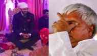 Lalu Prasad Yadav's eldest son Tej Pratap gets engaged to Aishwarya Rai; regrets the absence of jailed father