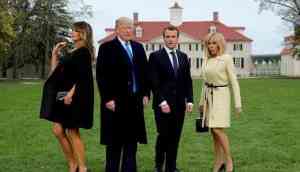 When Trump met Macron: From wild handshakes, awkward kisses to wiping dandruff