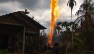  21 killed and three dozen hospitalised after fire broke in Indonesia oil well, authority trying to combat flame shooting upto 230 feet