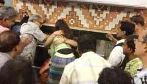 Shocking! Couple hugging openly inside Kolkata Metro train thrashed and beaten up by mob; see pics