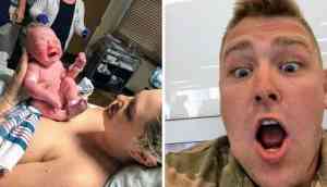 “Don’t let him board the flight! She’s here! She’s here!”, says doctor to soldier seeing his child's birth through phone