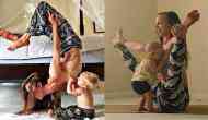OMG! Pictures of woman performing yoga asanas while breastfeeding her baby goes viral and makes her 