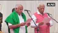 BS Yeddyurappa became 23rd CM of Karnataka, Congress workers protesting outside; see video