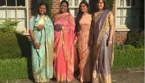 India sari-clad women make a splash at royal wedding