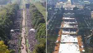 Comparing royal wedding crowd to Donald Trump's presidential inauguration