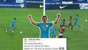 Twitter reaction: Wow what a chip from ‘Sunil Chhetri’ and beautiful gesture at the end