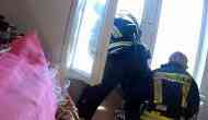Shocking: The way this Latvian fireman saves a woman falling to her death