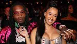  Offset kiss Cardi B's baby bump in her semi-naked pregnancy photoshoot for Rolling Stone cover