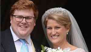 Stunning! Celia McCorquodale wore same tiara that Princess Diana wore at her own nuptials 