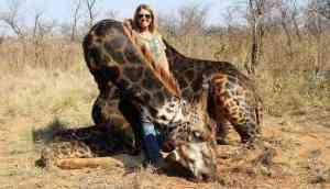 American hunter's black giraffe 'trophy kill' spark outrage online