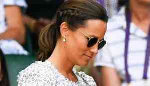Pregnant Pippa Middleton arrives at Wimbledon in printed floral dress with husband James Matthews