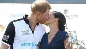 Meghan Markle and Prince Harry shared a kiss at the Sentebale Polo Match