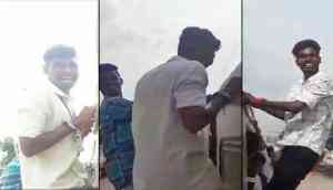 Video: After Mumbai local, Chennai youths seen hanging from window of moving train; cops launch search