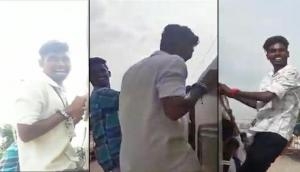 Video: After Mumbai local, Chennai youths seen hanging from window of moving train; cops launch search