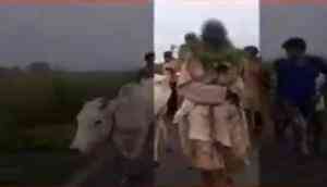 Uttar Pradesh: 70-year-old farmer thrashed, face painted black and paraded across village over suspicion of abandon of sick cow; see video