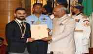 Rajiv Gandhi Khel Ratna Award 2018: Indian skipper Virat Kohli received the highest sporting honour in the country by Prez Kovind; see pics