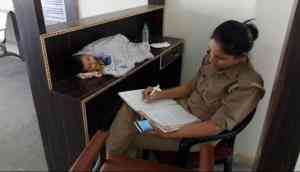 Uttar Pradesh: Salute! Mother cop in Jhansi brings her 6-month-old baby at work; win hearts after picture goes viral