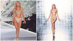 This top model add fire on ramp in diamond bikini; you will be shock to know how much this outfit cost; see pics
