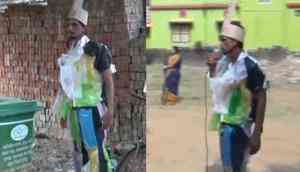 OMG! Odisha man dresses up like dustbin, referred as 'chalta firta dustbin' is a head turner who hold strong message for all! See pics