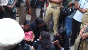 Sabarimala temple row: 11 women arrive at Sabarimala base camp, protests erupt in Kerala amid tight security