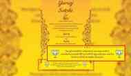 OMG! Gujarat couple seeks vote for BJP as gift, defends Rafale deal in a wedding card 