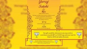 OMG! Gujarat couple seeks vote for BJP as gift, defends Rafale deal in a wedding card 
