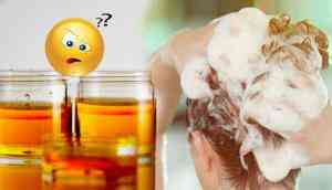 Weird! This woman used urine to wash her hairs to get rid of dandruff; what happened next will amuse you!